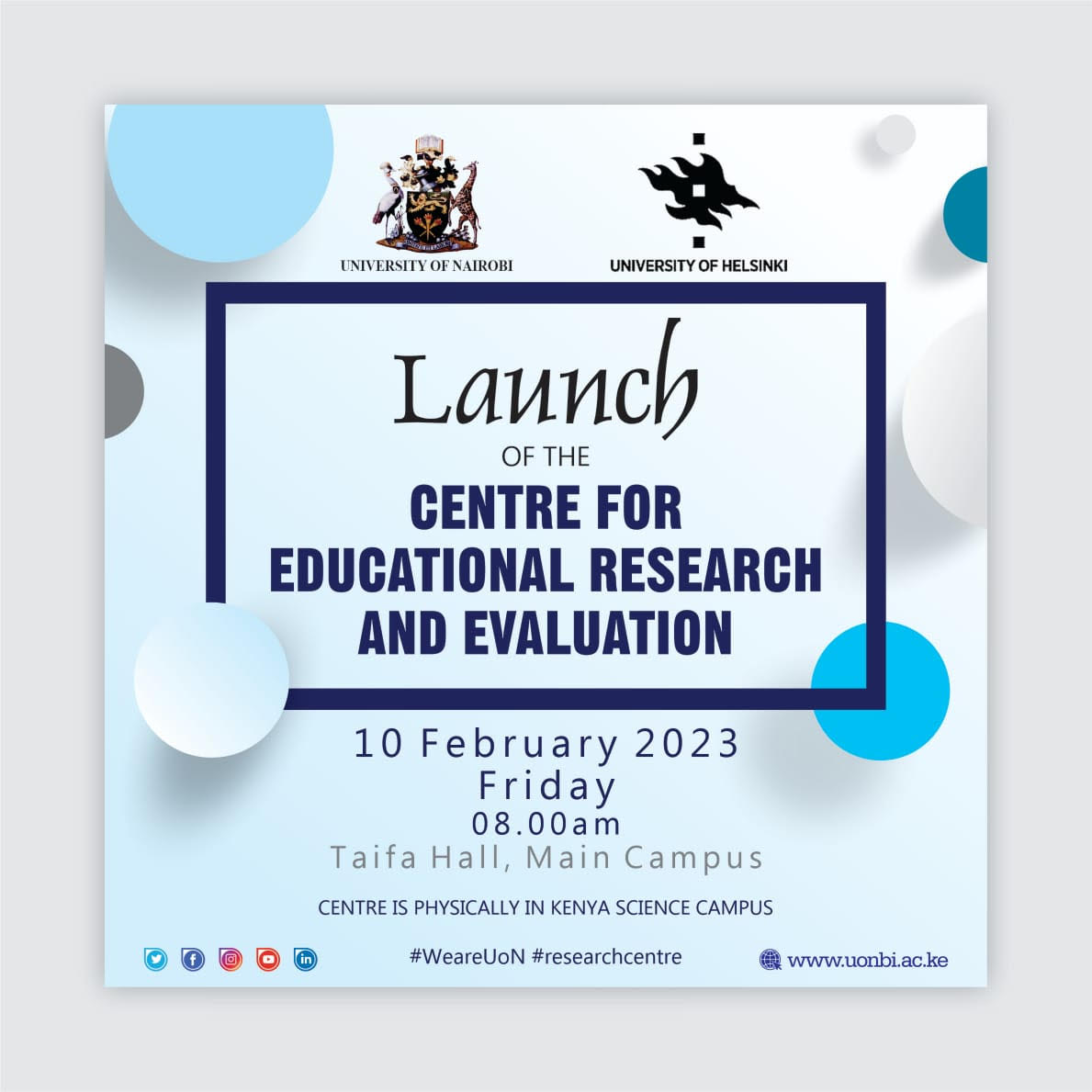 Attend the launch of the Centre for Educational Research and Evaluation (CERE)