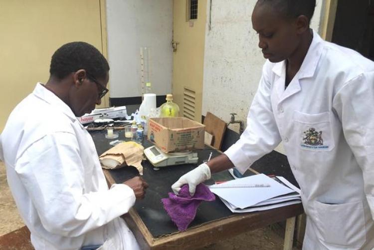 Students in a Pharmacology and Toxicology laboratory conducting practical experiments in Toxicity studies